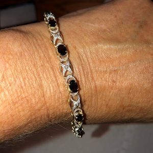 Garnet an diamond bracelet